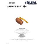 VALV DE ESF 1.1/4 DN40 DECA 