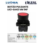 BOTÃO PULSANTE LK2-EA42 VERMELHO 1NF LUKMA