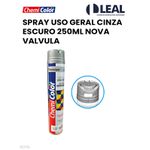 SPRAY USO GERAL CINZA ESCURO 250ML NOVA VALVULA CHEMICOLOR 