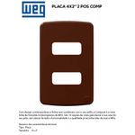 PLACA 4X2 2 MOD MARROM COMPOSÉ 