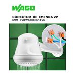 CONECTOR DE EMENDA 221 2P 6MM FLOWPACK C/3UN WAGO 