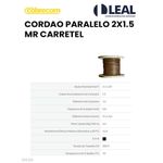 CORDAO PARALELO 2X1.5 MR CARRETEL - COBRECOM