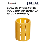 LUVA DE PRESSAO DE PVC 25MM AM (EMENDA P/ CORRUGADO) HIDROSSOL 