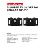 SUPORTE PARA TV UNIVERSAL FIXO 10/71" BRASFORMA 