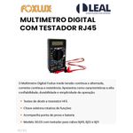 MULTIMETRO DIGITAL COM TESTADOR RJ45 FOXLUX 