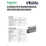 CANALETA RANHURADA 40X40X2M DEXSON