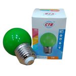 LAMPADA BOLINHA LED 127V 1W VD E27 CTB BLBP-1W 127V VD 384