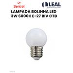 LAMPADA BOLINHA LED 127V 1W 6000K E27 CTB