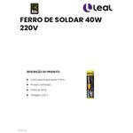 FERRO DE SOLDAR 40W 220V EDA
