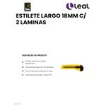 ESTILETE LARGO 18MM C/ 2 LAMINAS EDA