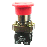 BOTÃO EMERGÊNCIA COGUMELO GIRA-DESTRAVA VERMELHO COPO METAL JNG