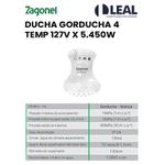 DUCHA GORDUCHA 4 TEMP 127V X 5.450W 