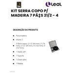 KIT SERRA COPO PARA MADEIRA 7 PEÇAS 21/2 - 4EDA 