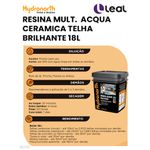 RESINA MULT. ACQUA CERAMICA TELHA BRILHANTE 18L HYDRONORTH