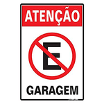 PLACA EM POLIESTILENO 20X30 ATENÇÃO GARAGEM 250AZ