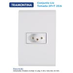 MODULO TOMADA 2P+T 20A - LINHA LIZ 