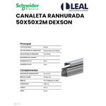CANALETA RANHURADA 50X50X2M DEXSON 