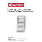 TAMPA DE ALUMÍNIO PRATA 1" 3 POSTOS PARA EQUILLE 