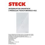 INTERRUPTOR SMARTECK 4X2" 3 MÓDULOS TOUCH BCO 