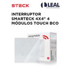INTERRUPTOR SMARTECK 4X4" 4 MÓDULOS TOUCH BCO SINT4B2