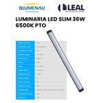 LUMINÁRIA LED SLIM 36W 6500K PRETO BLUMENAU 