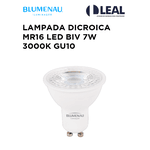 LAMPADA DICROICA MR16 LED BIV 7W 3000K GU10 BLUMENAU 