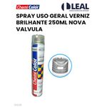 SPRAY USO GERAL VERNIZ BRILHANTE 250ML NOVA VALVULA CHEMICOLOR 