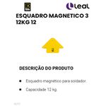 ESQUADRO MAGNETICO 3" 12KG 12" EDA 