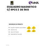 ESQUADRO MAGNETICO C/ 4PÇS 2" DE 5KG EDA 