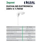 DUCHA ND ELETRONICA 220V X 7.700W ZAGONEL 