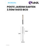 POSTE JARDIM GARTEN 2,50M 1XG13 BCO BLUMENAU