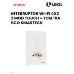 INTERRUPTOR SMARTECK 4X2" 2 MÓDULOS TOUCH 