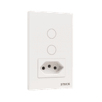 INTERRUPTOR SMARTECK 4X2" 2 MÓDULOS TOUCH 