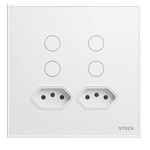 INTERRUPTOR SMARTECK 4X4" 2 MÓDULOS TOUCH 