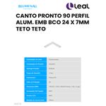 CANTO PRONTO 90 PERFIL ALUM. EMB BCO 24 X 7MM TETO TETO BLUMENAU