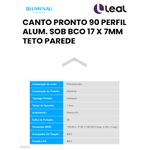 CANTO PRONTO 90 PERFIL ALUM. SOB BCO 17 X 7MM TETO PAREDE BLUMENAU