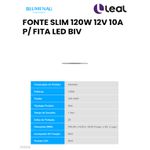 FONTE SLIM 120W 12V 10A P/ FITA LED BIV BLUMENAU