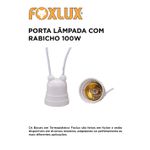 PORTA LAMPADA BRANCO COM RABICHO 100W FOXLUX 