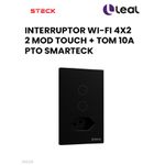 INTERRUPTOR SMARTECK 4X2" 2 MÓDULOS TOUCH 10A