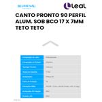 CANTO PRONTO 90 PERFIL ALUM. SOB BCO 17 X 7MM TETO TETO BLUMENAU 