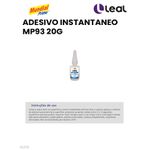 ADESIVO INSTANTANEO MP93 20G MUNDIAL PRIME 