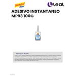 ADESIVO INSTANTANEO MP93 100G MUNDIAL PRIME 