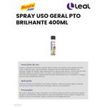SPRAY USO GERAL PRETO BRILHANTE 400ML MUNDIAL PRIME 