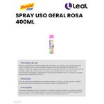SPRAY USO GERAL ROSA 400ML MUNDIAL PRIME 