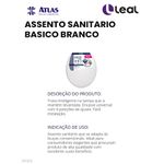 ASSENTO SANITARIO BASICO BRANCO ATLAS 