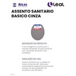 ASSENTO SANITARIO BASICO CINZA ATLAS 