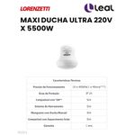 MAXI DUCHA ULTRA 220V X 5500W