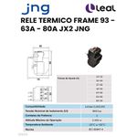 RELÉ TÉRMICO FRAME 93 - 63A - 80A JX2 JNG