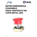 BOTÃO EMERERGÊNCIA COGUMELO PUXA-DESTRAVA VERMELHO COPO METAL JNG
