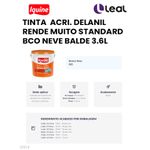 TINTA ACRIÍLICA DELANIL RENDE MUITO STANDARD BRANCO NEVE - GALÃO 3,6L IQUINE